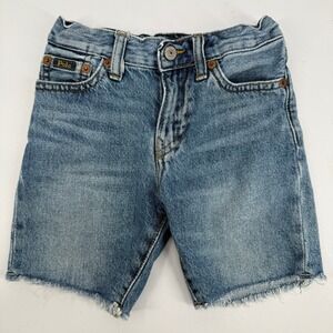Polo Ralph Lauren Denim Jean Shorts Kids 4T Blue Sullivan Slim Raw Hem